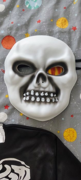 Fato carnaval Halloween esqueleto