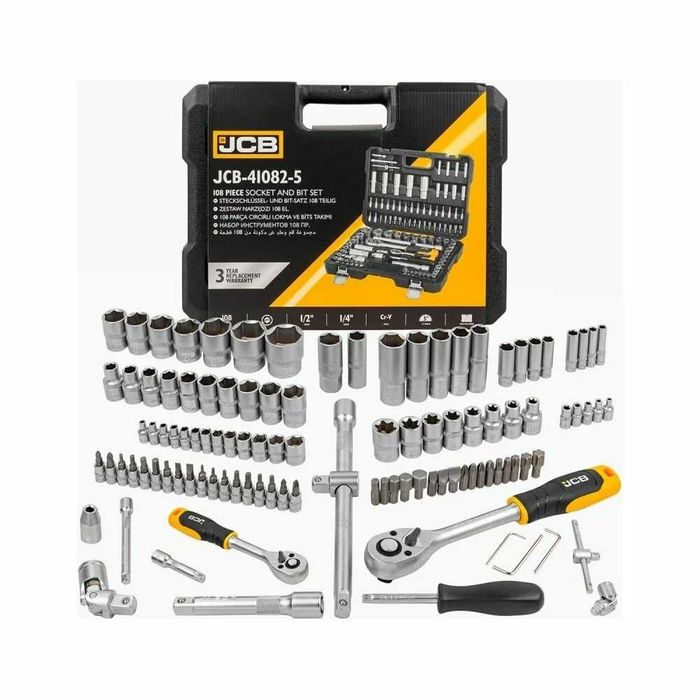 Набір інструментів JCB 108 ел хром-ванадій набор головок ключей