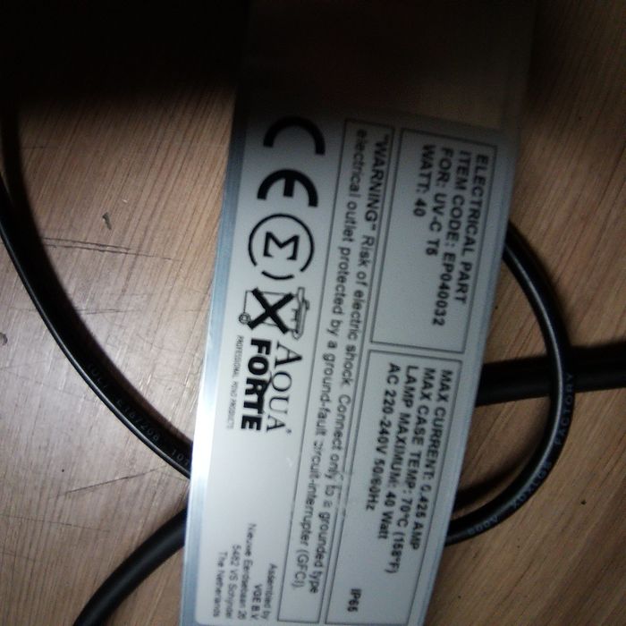 Aquaforte Lampa uv-c 40w sterylizator do akwarium basenu oczka stawu