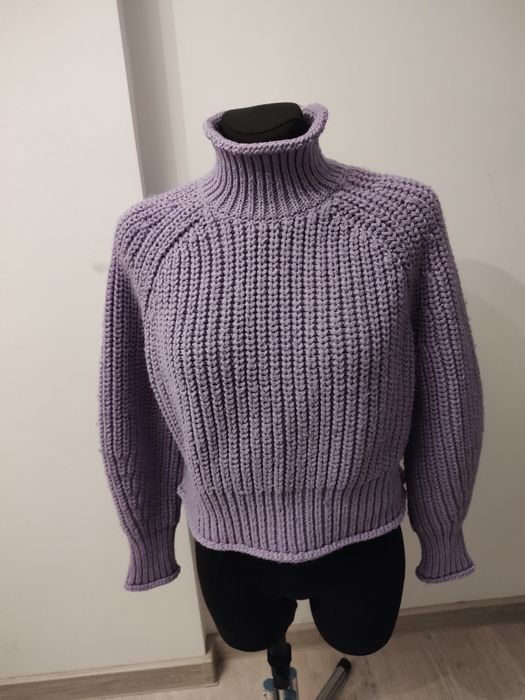 Sweter H&M fioletowy rozmiar L