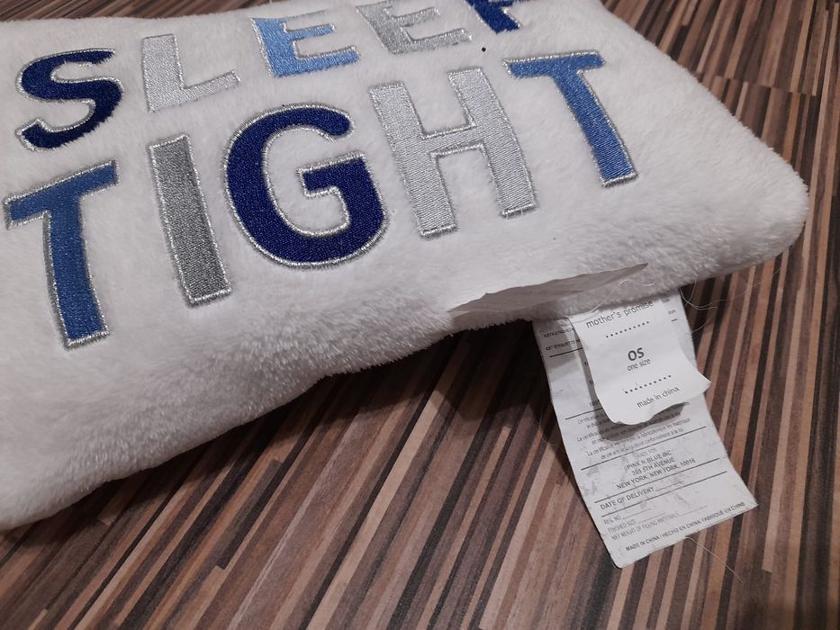 Biała poduszka Sleep Tight dla dziecka