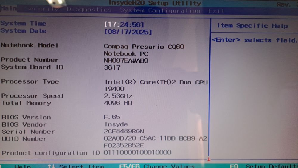 Compaq Presario CQ60