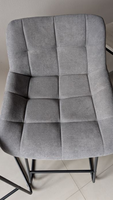 Стілець Барний Сірий/Ніжки метал