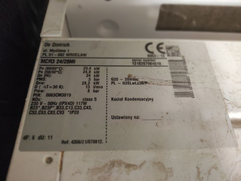 Kocioł De Dietrich MCR 3 wymiennik
