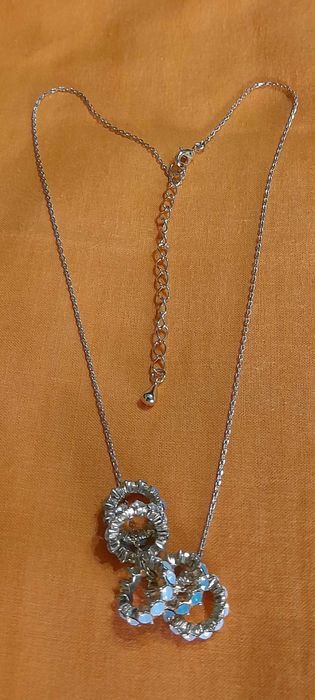 Colar com banho -  Prata Turquesa - Pingentes