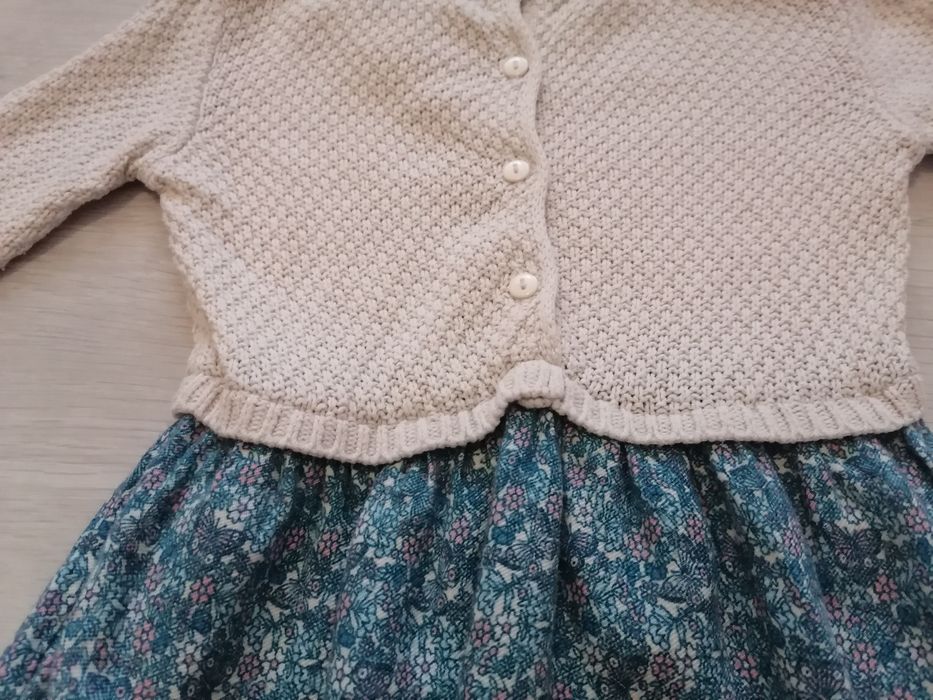 Sukienka z łączonych materiałów