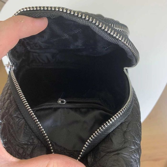 Мужская кожаная чоловіча шкіряна сумка барсетка бананка слинг из кожи