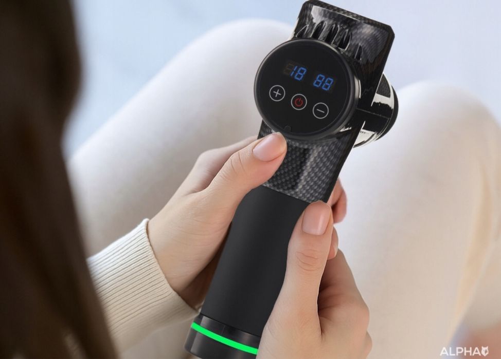 Вібромасажер Alpha Massage Gun Pro AMG-01 для всього тіла, спини, ніг