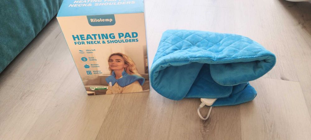 Електрогрілка Rilatemp HG1N2 для шиї плечей спини 200W Heating Pad 6 режимів таймер электро грелка накидка