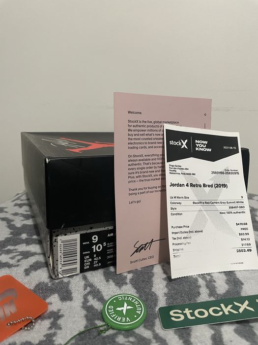 sapatilhas Nike air jordan 4 bred 2019 42,5