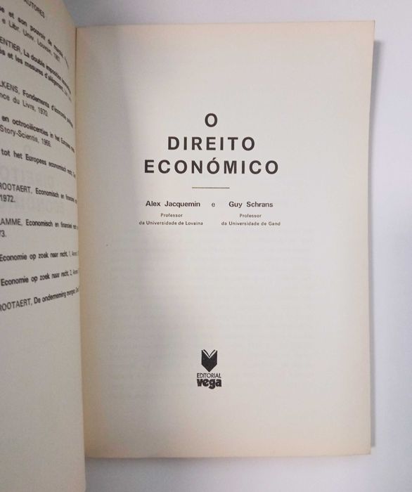 O Direito Económico, de Alex Jacquemin e Guy Schrans