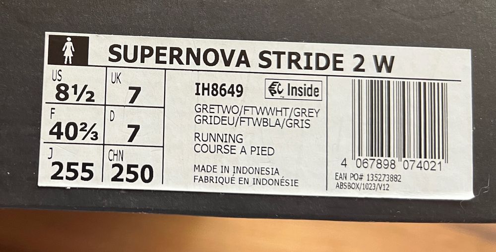 Adidas Supernova Stride 2w 25,5 cm