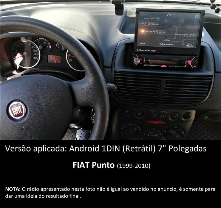 Rádio 1DIN Android • FIAT Punto Brava Marea Linea Palio Multipla • GPS
