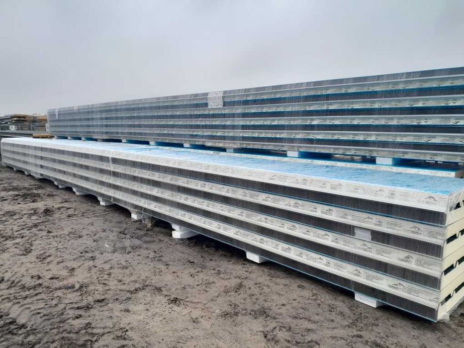 Płyta dachowa 80mm/ 1m krycia RAL 9006 I gat