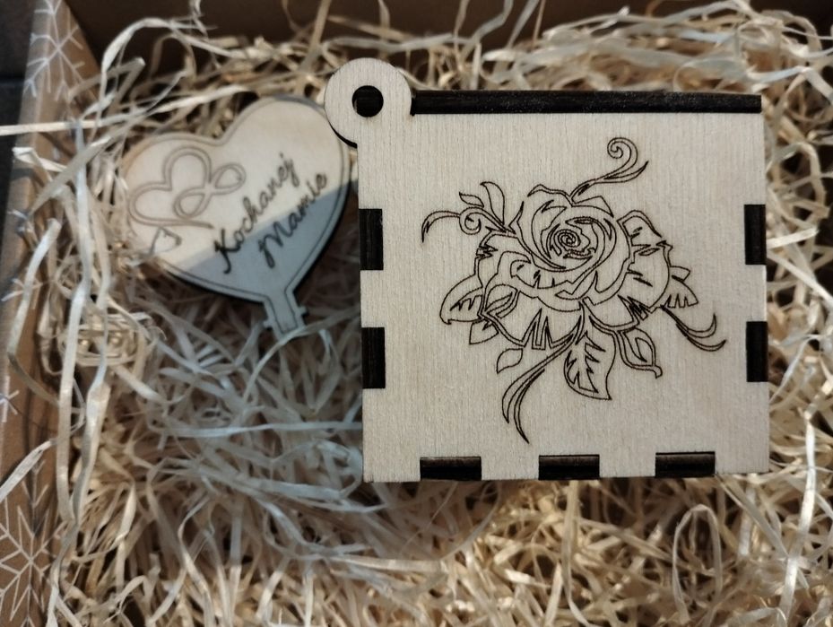 Dzień Matki pudełko pudełeczko sklejka vintage retro