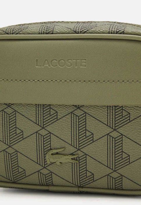100% ОРИГИНАЛ Lacoste monogram crossbody castlerock мужская хаки сумка