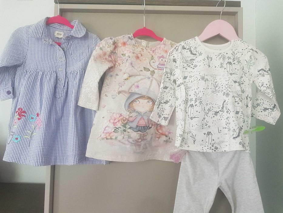 Paka, zestaw ubranek dla dziewczynki rozmiar 74- 80