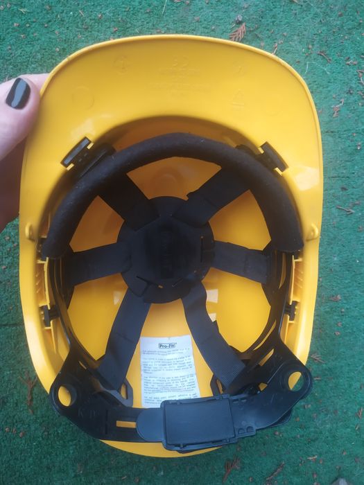 Kask, Hełm Ochronny dla Budowlańców, drwali 53- 66cm Żółty