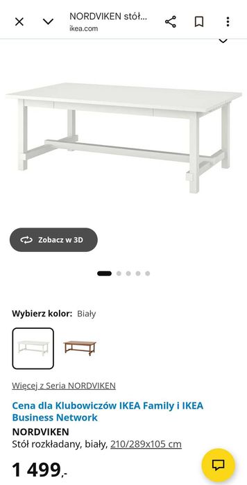 Biały stół Ikea Nordviken
