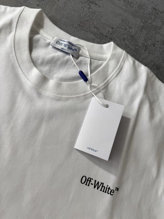 Футболка OFF White офф вайт біла/чорна белая черная офф вайт