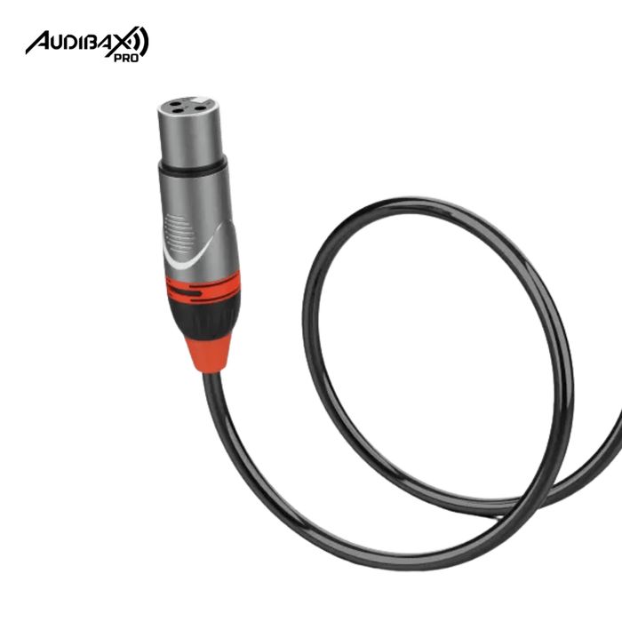 Audibax Pro Cabo XLR macho para XLR fêmea 20 metros preto