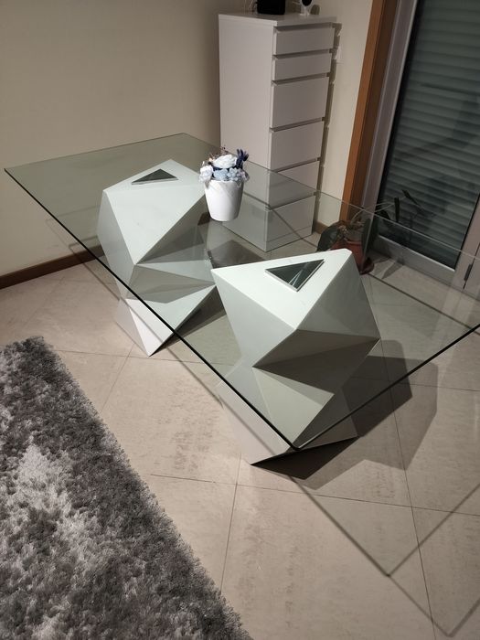 Mesa de vidro 90x180cm