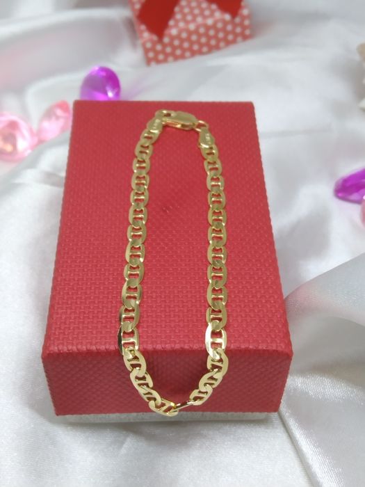 Złota bransoletka spot Gucci męska damska, złoto próby 585, dł. 19,5 c