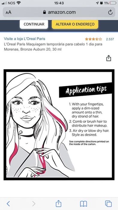 Tinnta para madeixas loreal,
