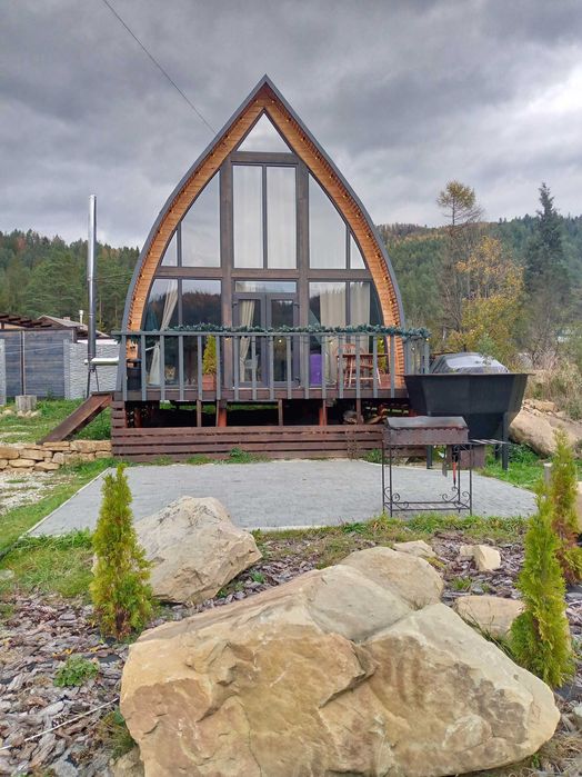 Будівництво каркасних будинків А-Фрейм, Барн хаус,бані під ключ