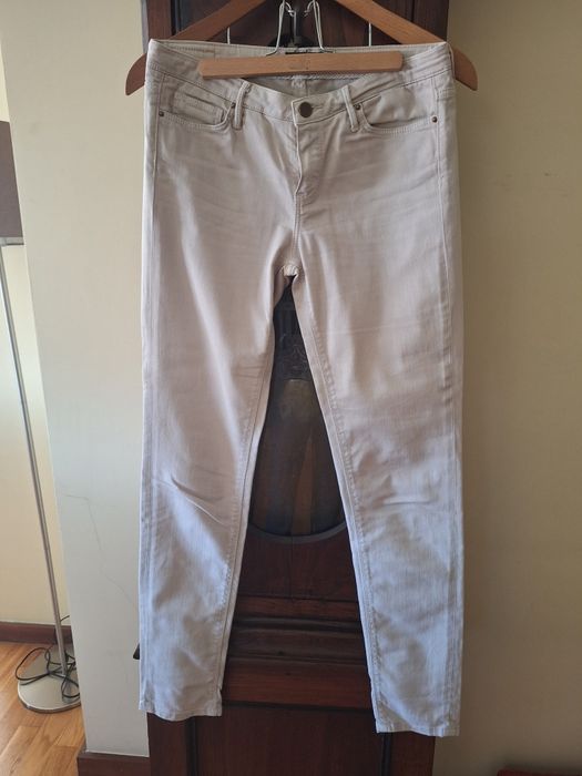 Calça tipo ganga beige