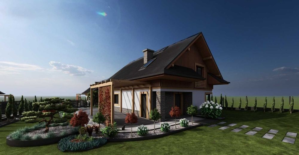 Działka z projektem 4 domów – Lipnica Wielka, małopolskie