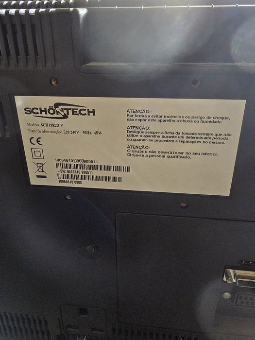 Televisão SCHONTECH  Modelo SCH19822UV