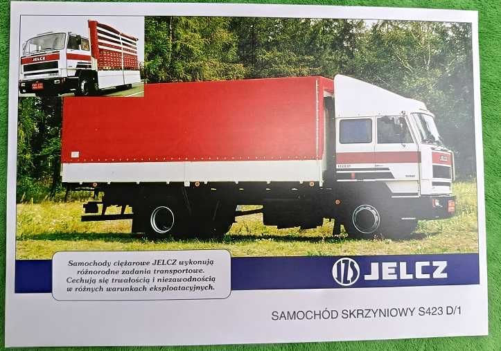 JELCZ S423 D/1 samochód ciężarowy prospekt polski lata 90