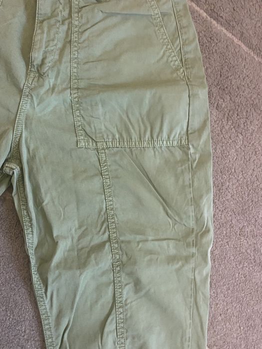 Zielone spodnie rybaczki Zara Basic r. 36