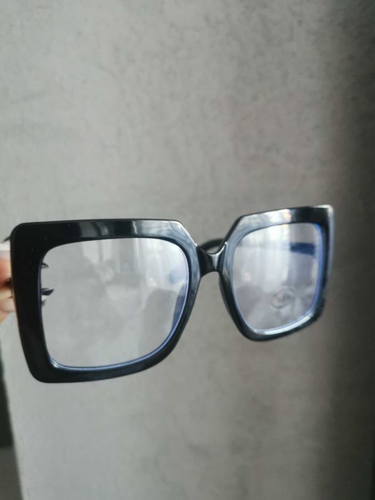 Czarne duże oprawki okulary damskie zerówki
