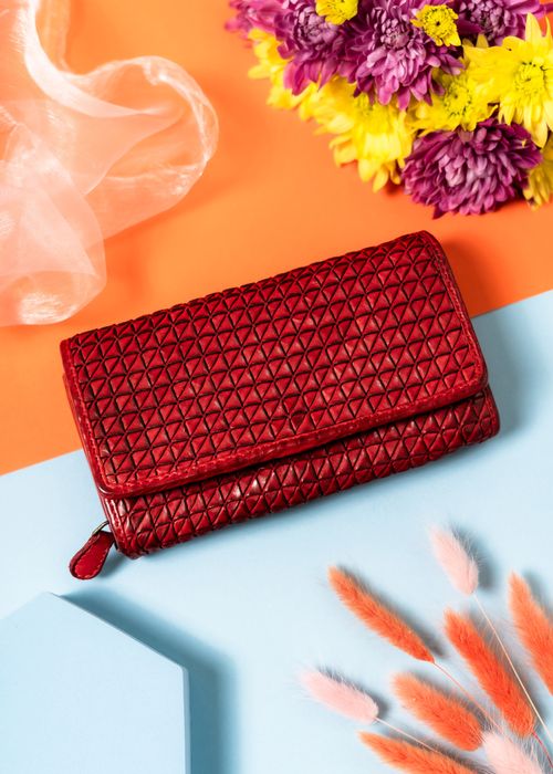 portfel damski skórzany r-n22-zpt-7323 red