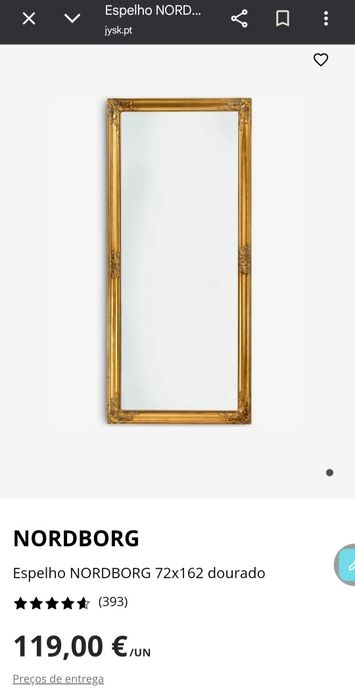 Espelho dourado Jysk