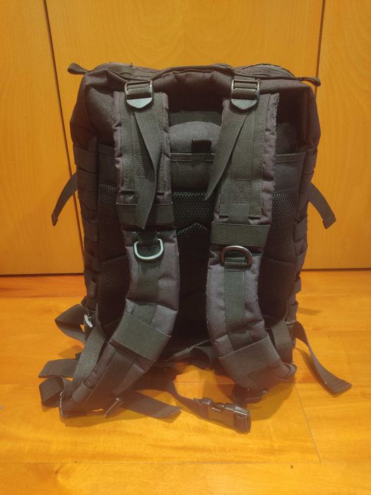 Mochila tática Zehnhase preta para caminhadas, campismo, etc.