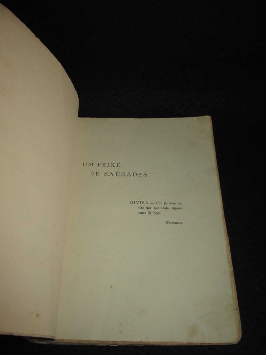 Livro Feixe de Saudades Trindade Baptista 1933
