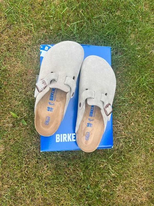 Birkenstock Boston Taupe Suede 40