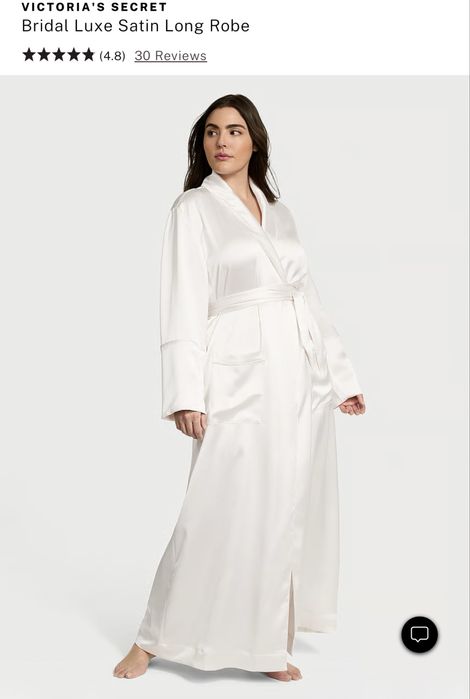Сатиновий халат victoria's secret  Bridal Luxe Satin Long Robe