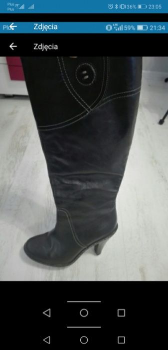 Kozaki z wysoką cholewka