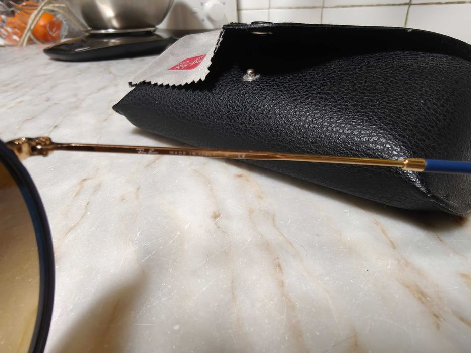 Ray-Ban RB3647N Round Double Bridge – Azul degradê – Impecáveis