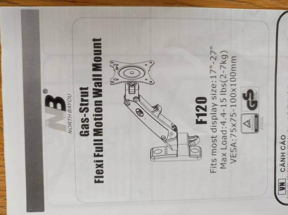 Uchwyt regulowany tv , monitor , solidny firmowy