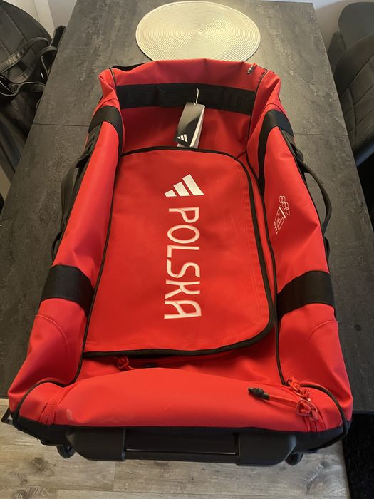 Torba adidas NOC Polska Trolly L - Czerwony, nowa z metką