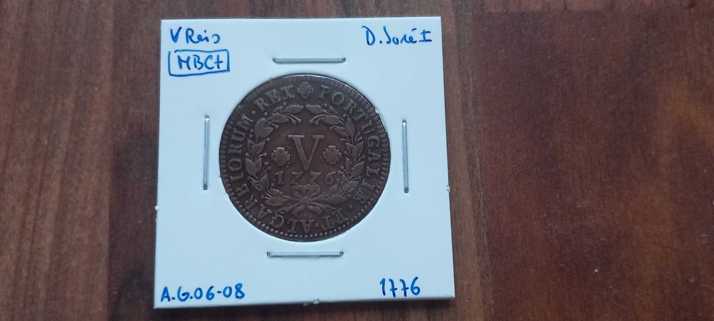 Moeda V Reis 1776 D. José I  - MBC+