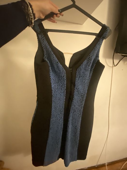Vestido azul tecido grosso, Calvin Klein