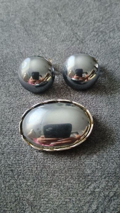 Broszka hematyt vintage+ gratis