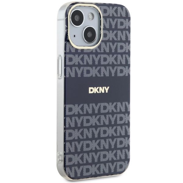 Etui DKNY IML Mono i Stripe MagSafe na iPhone 15 / 14 / 13 - niebieskie