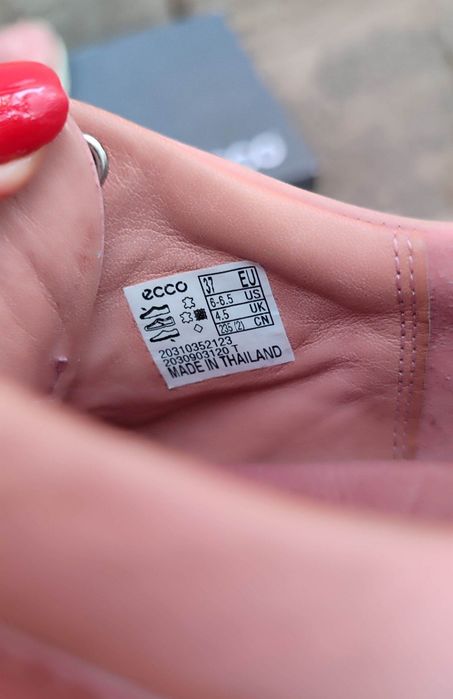 Ecco 37 ботинки жіночі шкіряні кросівки на платформі напівчеревики взуття ессо